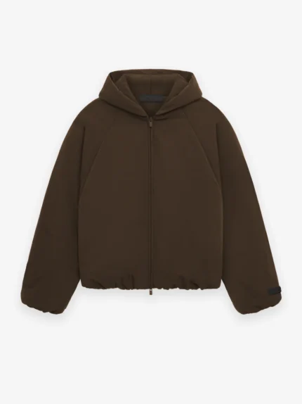 Fear Of God Essentials Womens Military Nylon Hooded Bomber Jacket